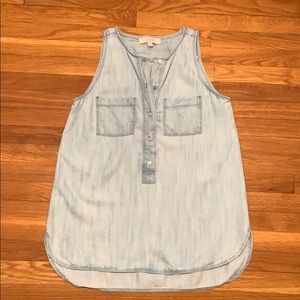Loft Chambray Tank